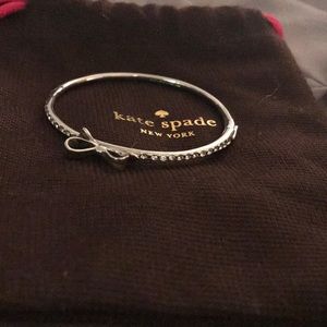 Kate Spade silver bangle with bow
